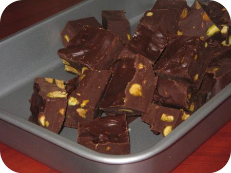 Chocolade Fudge met Pistachenoten