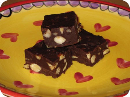 chocolade fudge met gemengde noten