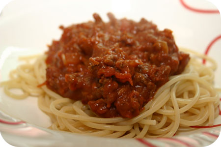 Spaghetti met Kruidnootjes-saus