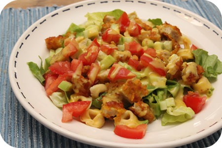Salade met Kip Krokant en Tortellini