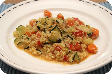Couscous met Courgette, Wortels en Tomaat