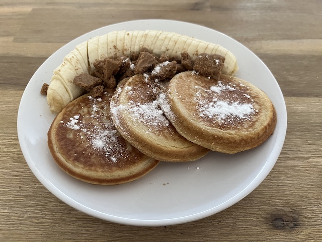 Pancakes met Banaan en Speculaas