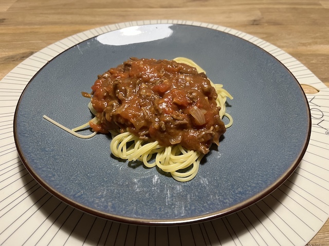 Spaghetti met Gehakt, Tomaten en Speculaas